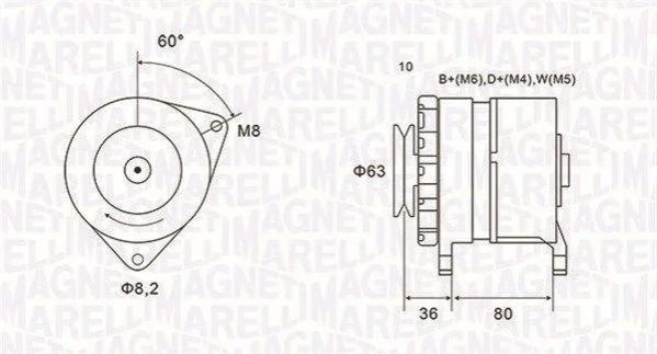 Alternator MAGNETI MARELLI 063735060010 (фото 1)