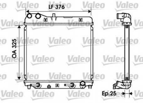 Радіатор, охолодження двигуна VALEO 734218