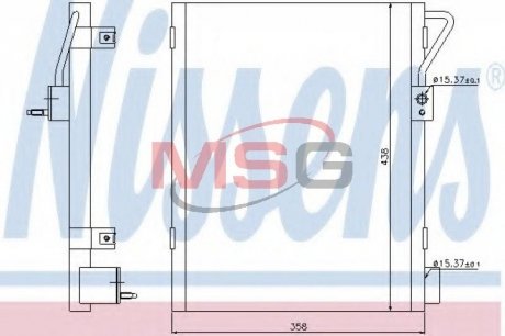 Радіатор кондиціонера NISSENS 940019