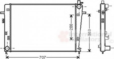 Радиатор охлаждения двигателя HYUNDAI TUCSON/KIA SPORTAGE 04>10 Van Wezel 82002328