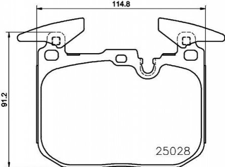 Колодки гальмівні (передні) BMW X1 (F48)/X2 (F39) 18- B47/B48 (Brembo) HELLA 8DB355025771