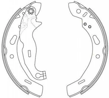 Колодки гальмівні (задні) Ford Fiesta 08- (барабанні) (200x32) REMSA 427800