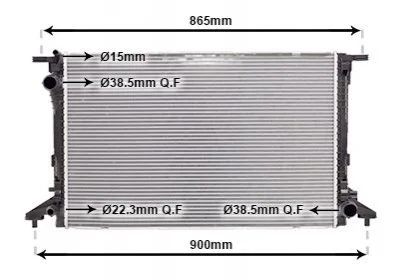 Радиатор охлаждения AUDI A4,A5,A6,Q7 3.0TDi 15+ HD (пр-во) Van Wezel 03012722