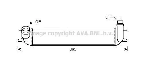 Интеркулер RENAULT LAGUNA (2008) 2.0 DCI (пр-во AVA) AVA COOLING RTA4462 (фото 1)