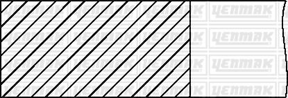 Кільця поршневі VW 1.6 93- (76.50mm/STD) (1.5-1.5-2.5) YENMAK 9109300000 (фото 1)