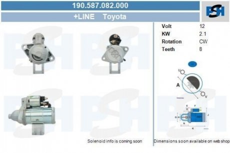 Стартер PSH 190587082000