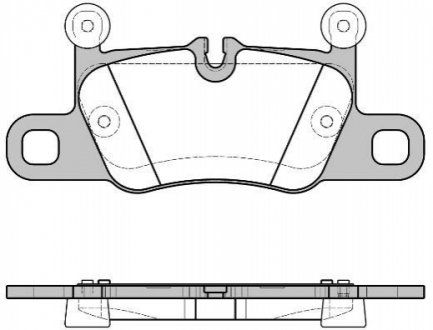 Колодки гальмівні (задні) Porsche 911 12-/Cayenne Coupe 19- (Brembo) (з балансиром) REMSA 171400