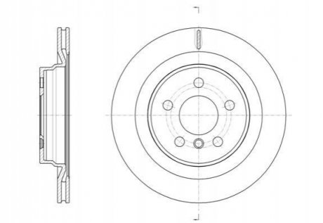 Диск гальмівний (задній) BMW 1 (F40)/2 (F45)/X1 (F48) 13-(300x20) (з покрит.) (з вент.) REMSA 6163210 (фото 1)