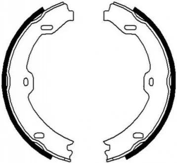 Колодки ручника MB E-class (W211)/CLS-class (C219) 04-10 (180x25) JURID 362650J