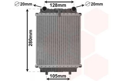 Радіатор охолодження Audi A1/A3/Seat Leon/Skoda Superb/VW Golf/Passat 2.0 12- Van Wezel 03002415