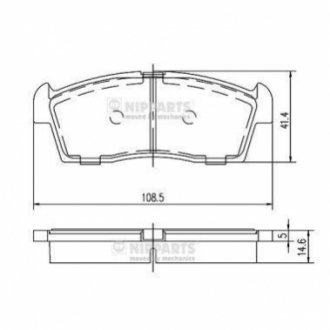 KLOCKI HAMULCOWE SUZUKI ALTO IV (FF) 1.1 SZT NIPPARTS N3608032