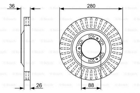 Brake Disc BOSCH 0986479V88