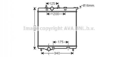 Радиатор охлаждения Citroen C3/Peugeot 207/208 1.4/1.6 07- AVA COOLING PEA2298