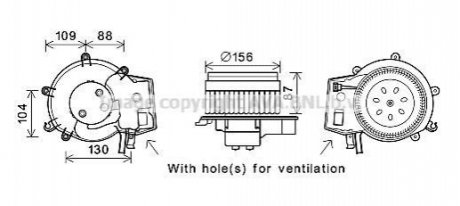 WENTYLATOR NAGRZ.MERCEDES-BENZ CLK 02- AVA COOLING MS8625