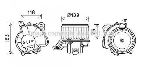 WENTYLATOR NAGRZ.FIAT PUNTO GRANDE 05- AVA COOLING FT8431