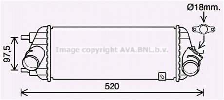 CHLODNICA POWIETRZA HYUNDAI IX35 09- AVA COOLING KA4281