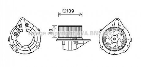 WENTYLATOR NAGRZ.AUDI 80/A4/PASSAT AVA COOLING AI8372