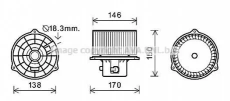 WENTYLATOR NAGRZ.SANTA FE 2.0 01- AVA COOLING HY8556