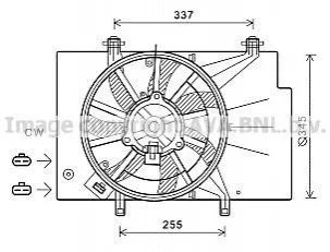 WENTYLATOR CHLOD.FORD FIESTA 08- AVA COOLING FD7559 (фото 1)