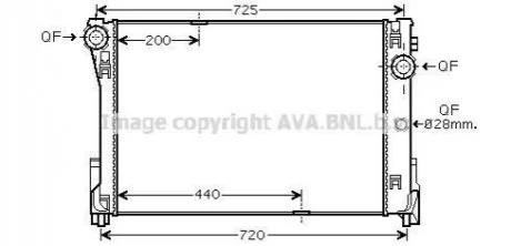 Радіатор, охолодження двигуна AVA COOLING MSA2474