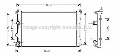Радіатор, охолодження двигуна AVA COOLING RTA2322