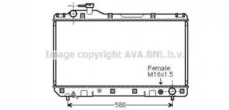 Радіатор, охолодження двигуна AVA COOLING TO2219