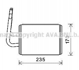 Радіатор пічки AVA COOLING MZA6268