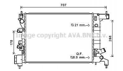 CHLODNICA CHEVROLET AVEO 11- AVA COOLING CTA2047 (фото 1)