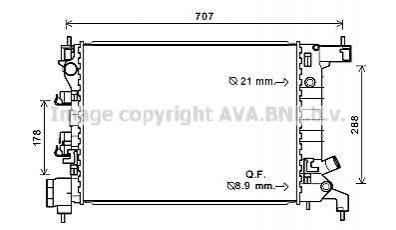 CHLODNICA CHEVROLET AVEO 11- AVA COOLING CTA2047