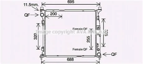 Радіатор, Система охолодження двигуна CLEVER FIT AVA COOLING MS2694
