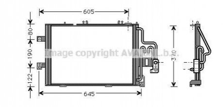 Радіатор кондиціонера AVA COOLING OLA5307