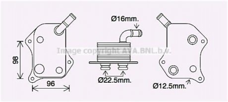 Радиатор масляный VW PASSAT (2001) 2.0 (AVA) AVA COOLING AI3414