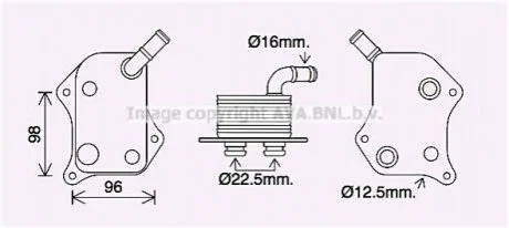 Радиатор масляный VW PASSAT (2001) 2.0 (пр-во AVA) AVA COOLING AI3414