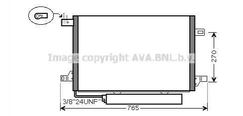 Радіатор кондиціонера MERCEDES A-CLASS W169/B-CLASS W245 (вир-во AVA) AVA COOLING MSA5579D (фото 1)
