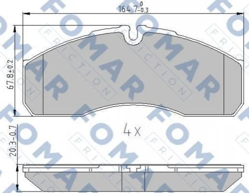 Гальмівні колодки (набір) FOMAR FO933581 (фото 1)