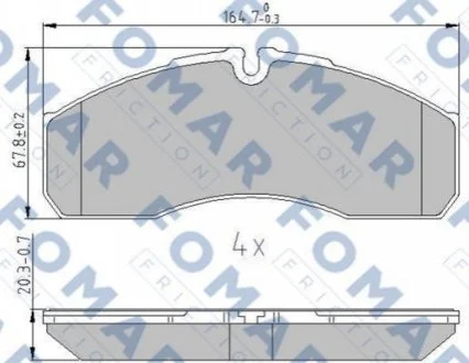 Гальмівні колодки (набір) FOMAR FO933581