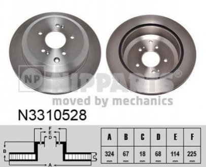 Гальмівний диск NIPPARTS N3310528