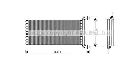 Радиатор отопителя MERCEDES-BENZ SPRINTER (пр-во AVA) AVA COOLING MSA6399 (фото 1)