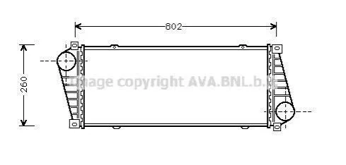 Интеркулер MB SPRINTER 2.9TD 95- (пр-во AVA) AVA COOLING MSA4217 (фото 1)
