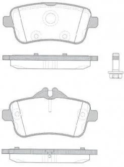 Колодка торм. MB M-CLASS ML63 AMG 5.5 2011-,GL-CLASS 2012- передн. (пр-во) REMSA 150310