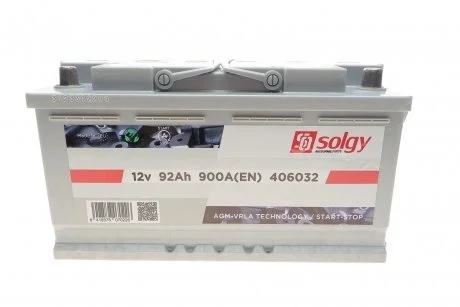 Стартерна батарея (акумулятор) SOLGY 406032