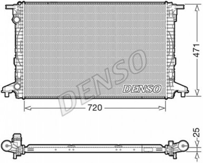 Radiator, engine cooling DENSO DRM02043