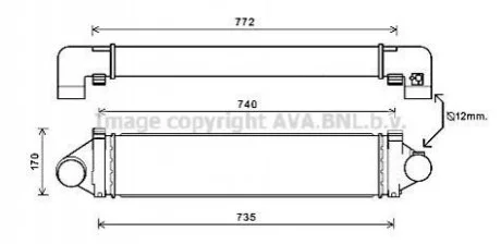 Охолоджувач наддувального повітря AVA COOLING AUA4219