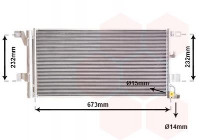 Condenser, air conditioning Van Wezel 03015704