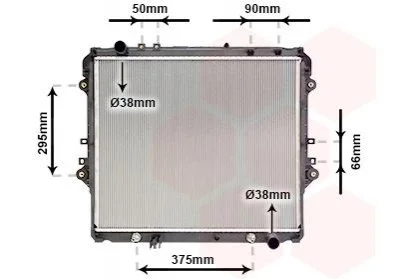 Радіатор охолодження TOYOTA HI-LUX 16+ (вир-во) Van Wezel 54002757 (фото 1)