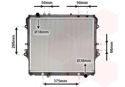 Радіатор охолодження TOYOTA HI-LUX 16+ (вир-во) Van Wezel 54002757