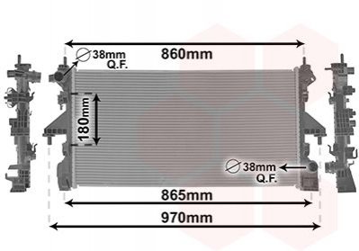 Radiator, engine cooling Van Wezel 09012704
