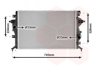 Radiator, engine cooling Van Wezel 82012720