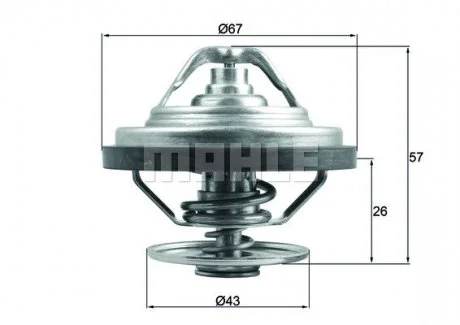 Thermostat, coolant MAHLE / KNECHT TX15879