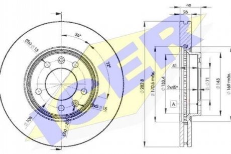 Brake Disc ICER 78BD46852